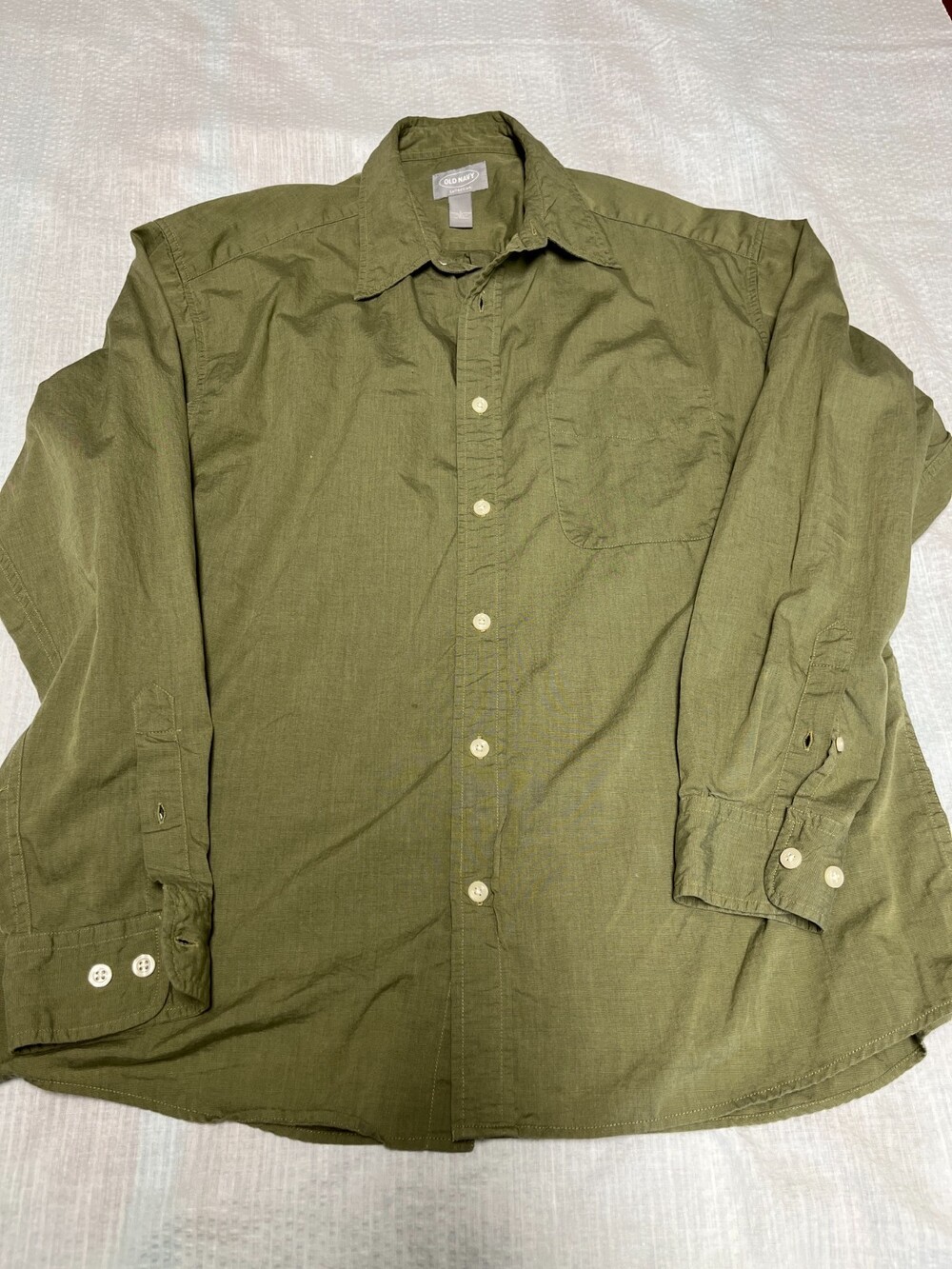 Old Navy Men's Large Long Sleeve Shirt Green